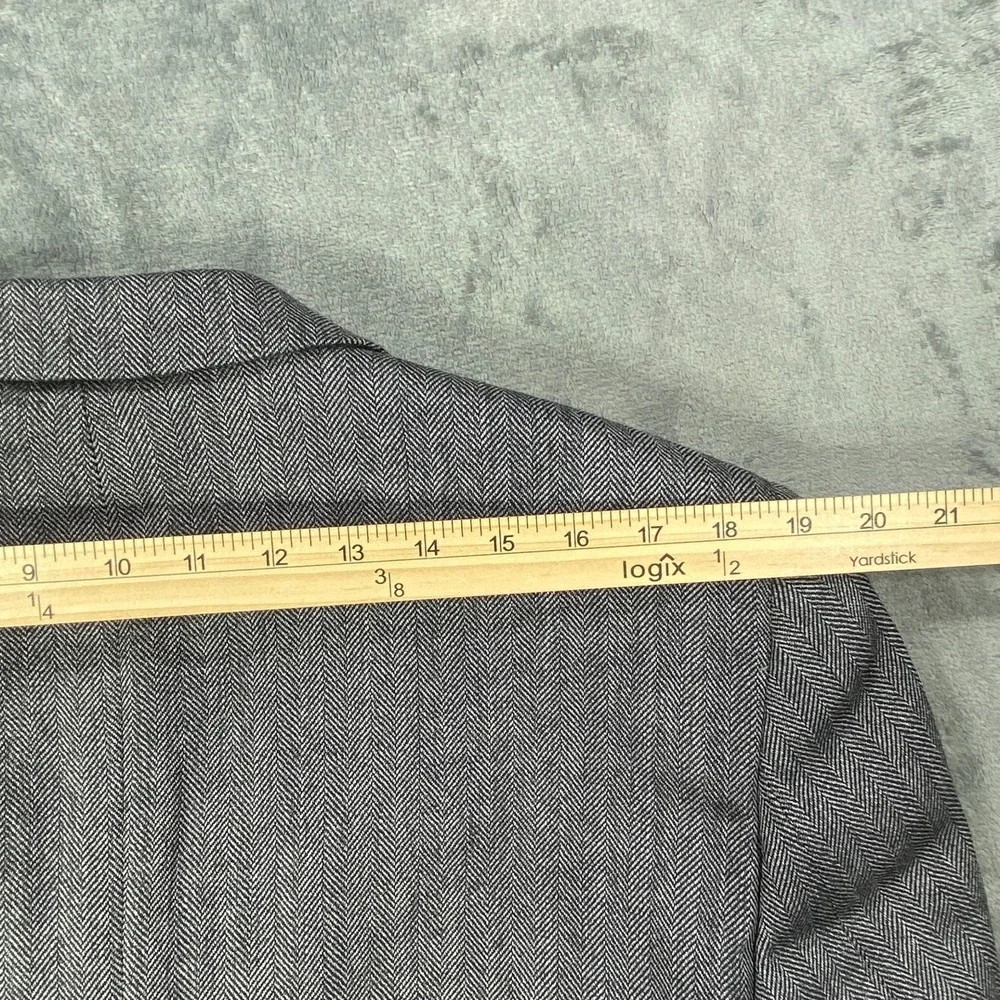 Joseph & Feiss Gold Blazer Jacket 39 S Gray Herringbone Classic Sport Coat NEW